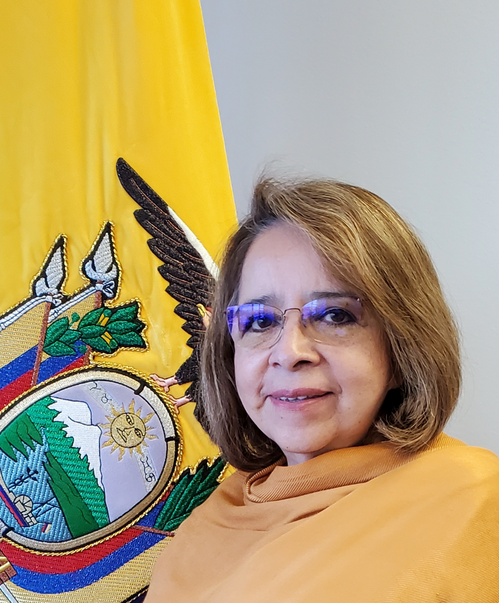 Imagen del consul de ecuador en Houston, texas, Alba Coello de Barboza